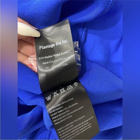 Farm Rio NWT Knotted Midi Dress in Blue Size Small - Picture 15 of 16